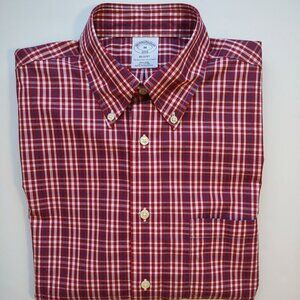 🆕 Brooks Brothers Regent Non-Iron Plaid Button Down Shirt Men's Medium